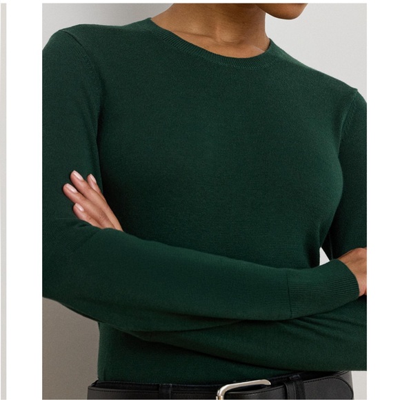 NEW - Lauren Ralph Lauren Cotton Crew Neck Sweater - size XS - Picture 2 of 4